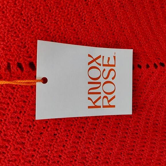 Chic Red Knit Sweater with Puff Sleeves | Knox Rose | 2X - Picture 8 of 12